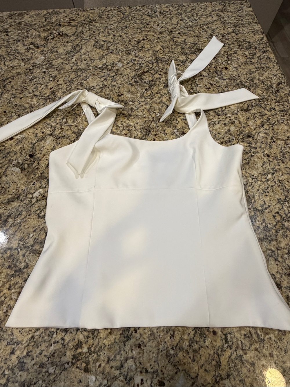 Zara White Tie-Shoulder Women’s Tank Top